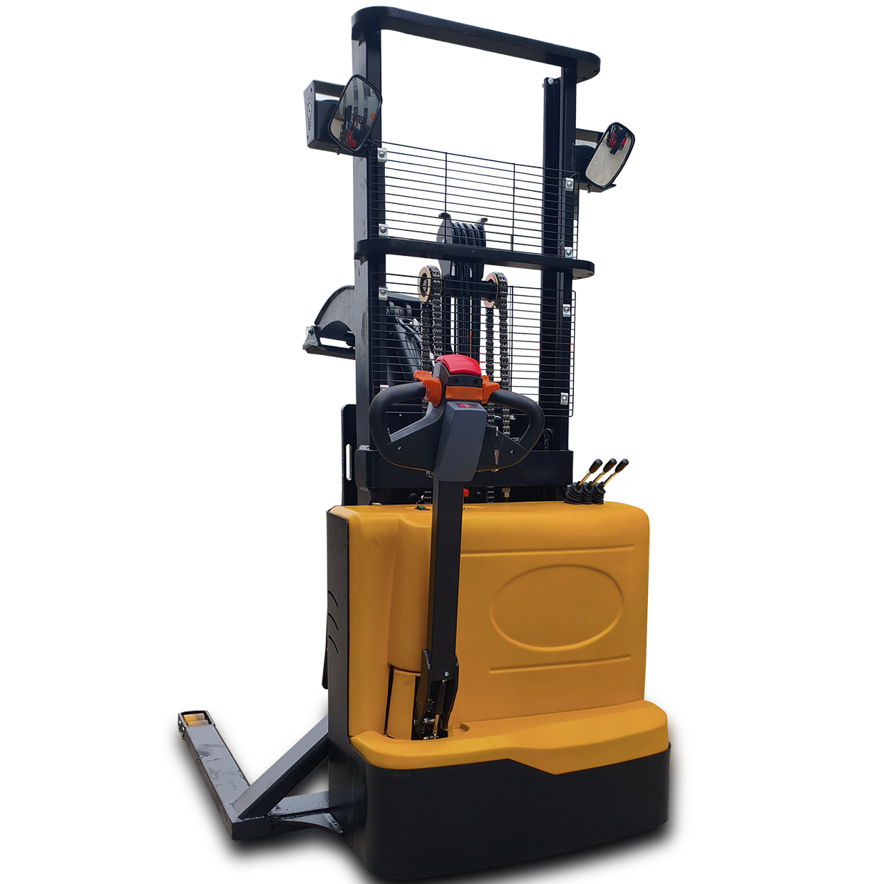 Heavy-Duty High-Performance Walkie Clamp Stacker-0.5T / 1T Loading Capacity,  Pedestrian Electric Clamp Stacker for Warehouse