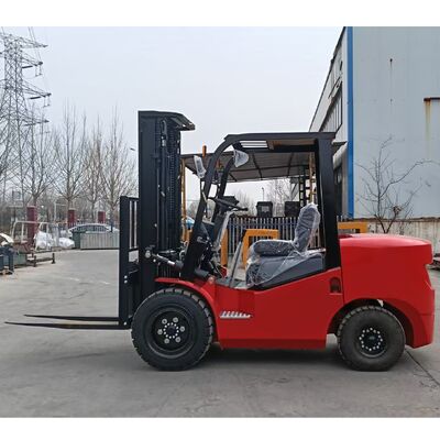 Truk forklift diesel 2-3.5 Ton Full Free Lift Triple Mast Wide Vision Transmisi otomatis Ban padat