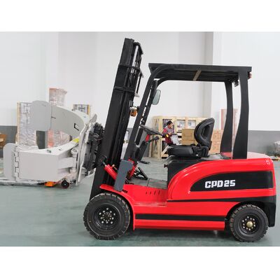 Forklift elektrik 4 roda beban 2,5 ton 2500kg dengan penjepit baterai elektrik penuh