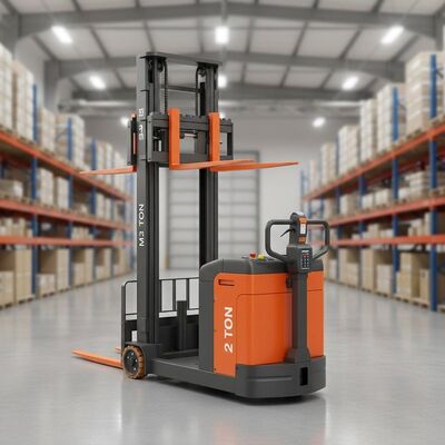 Stacker Elektrik Penuh Kelas Gudang Kapasitas 2 Ton Angkat 3 Meter Dengan Sistem Pengangkatan Ganda