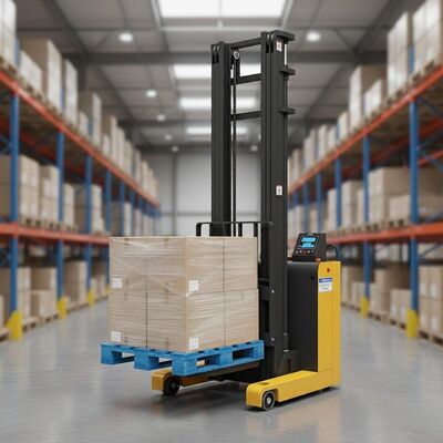Stacker Pallet Listrik Penuh dengan Kapasitas Muatan 2 Ton dan Ketinggian Angkat 3 Meter untuk Penanganan Pallet yang Efisien